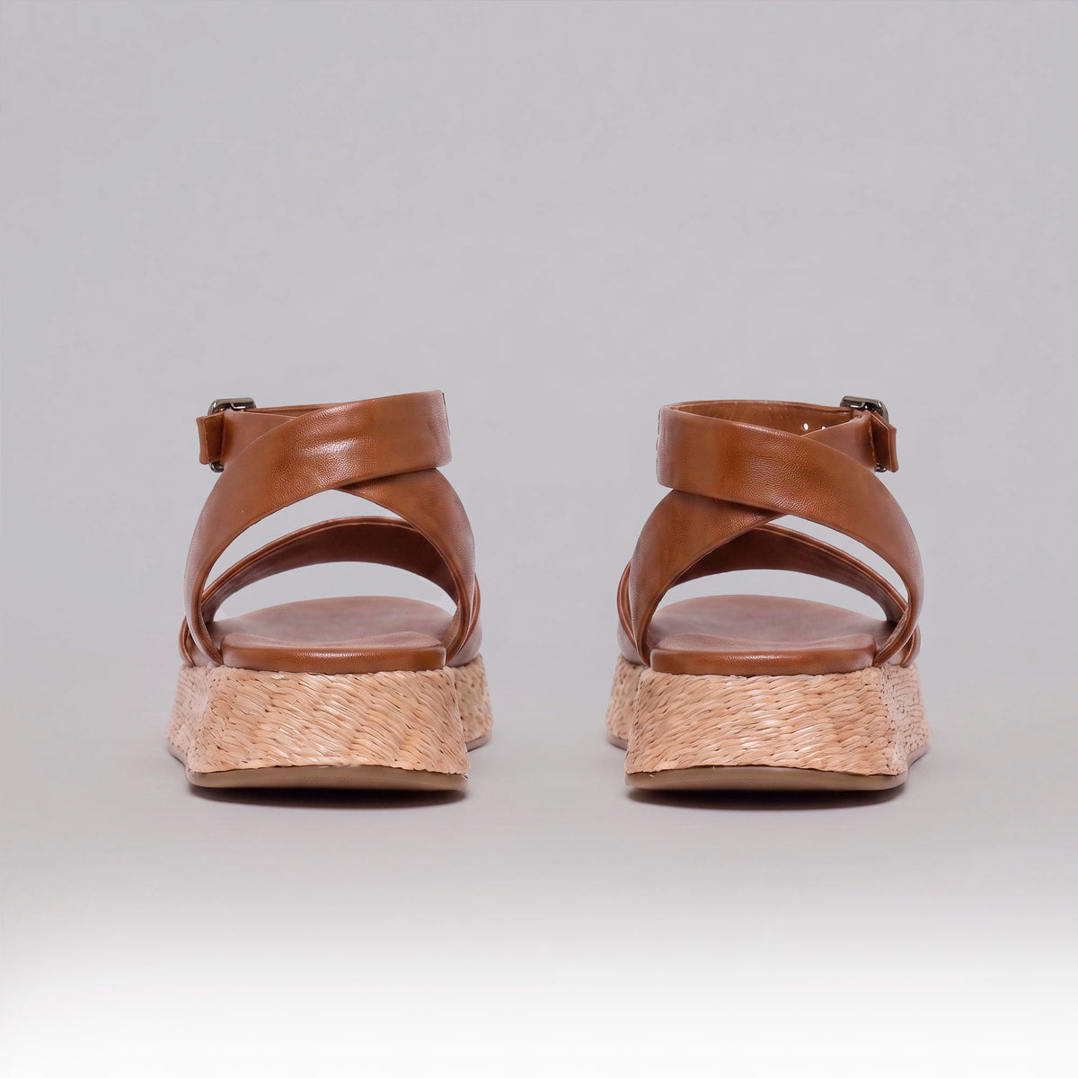 Anabela Flatform Couro Ana Whisky