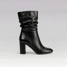 Bota Couro Salto Bloco Nina Preto