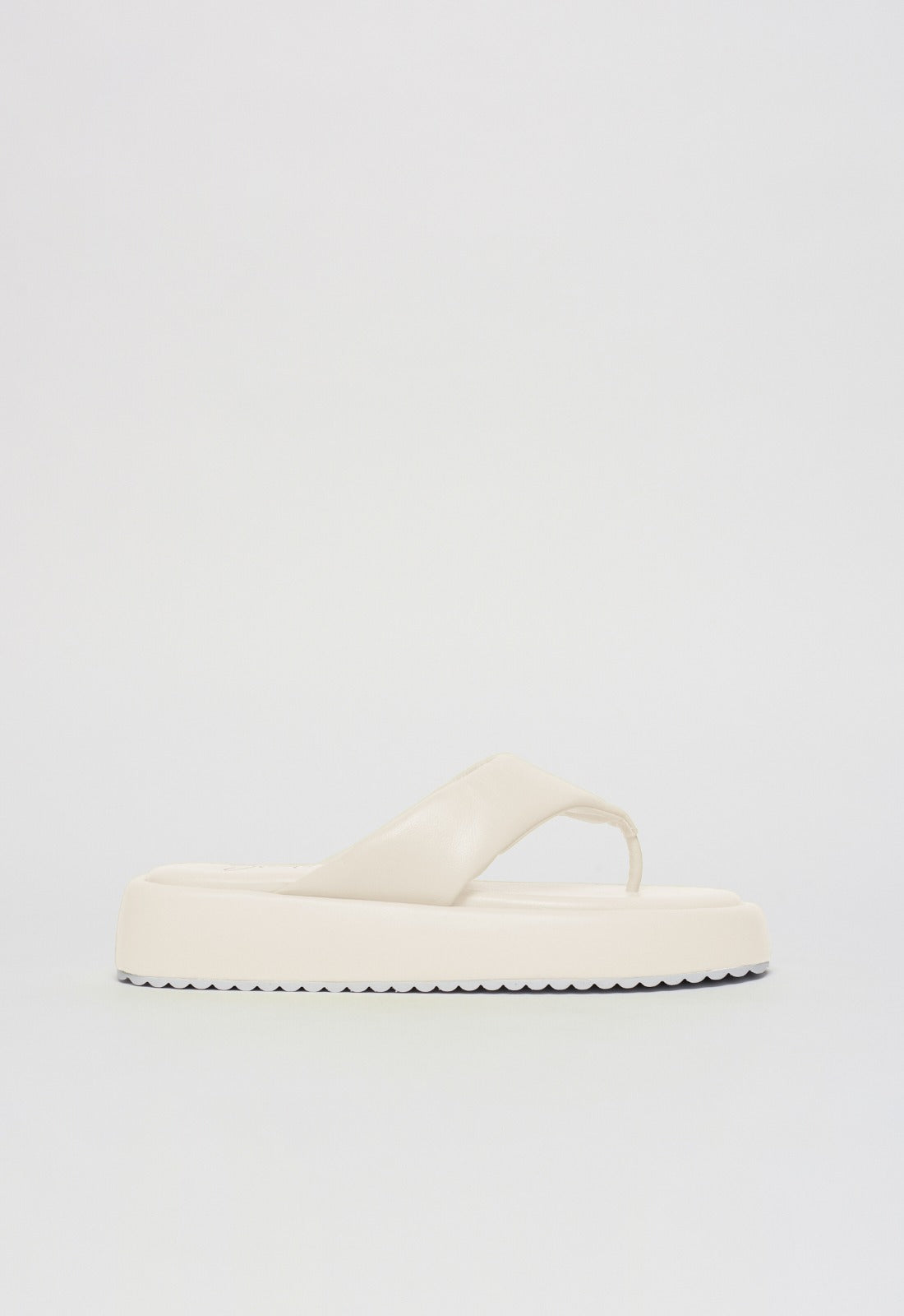 Flatform Couro Mule Mari Maria Branca