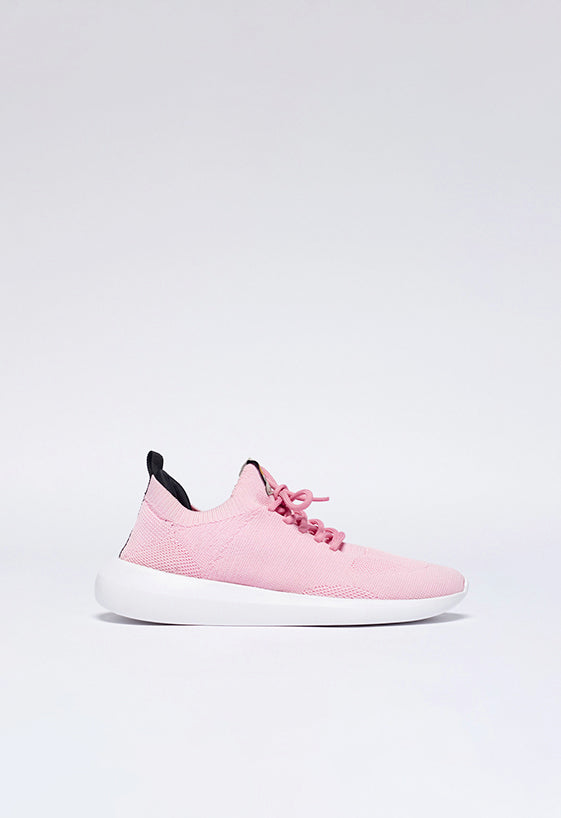 Tênis Knit Amarração Comfy Rosa Light