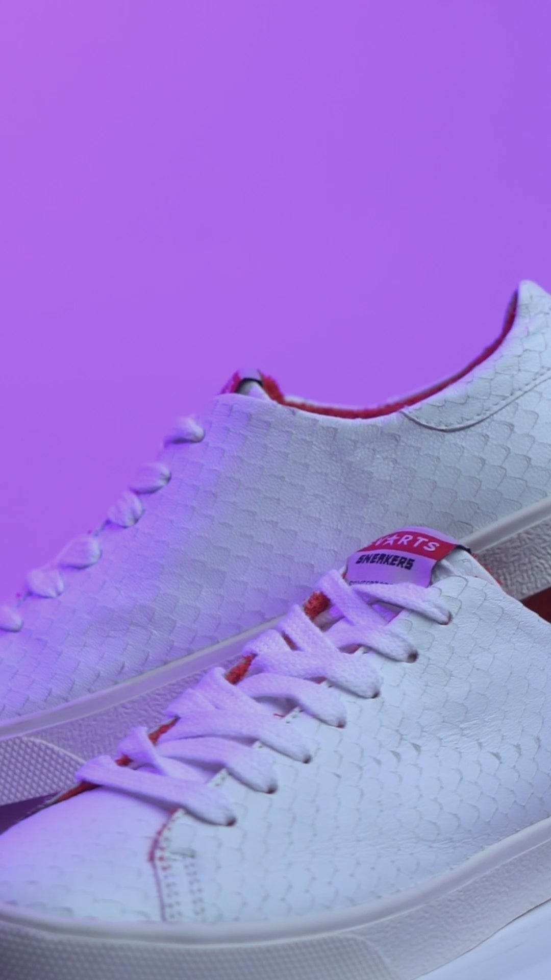 Tênis Adri Couro Snake Off White
